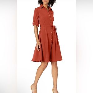 🆕Sharagono Buttoned Dress| Size 22(XXL) 🛍️ | NWT Terracotta Color